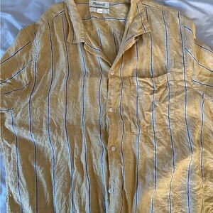 Madewell mens short sleeve linen shirt